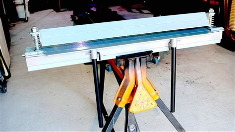 sheet metal box folding machine|homemade metal folding machine.